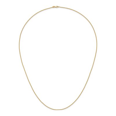 14K Yellow Gold 1.8mm Beaded Chain – view 6