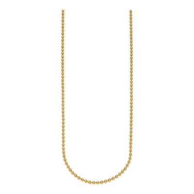 14K Yellow Gold 2.5mm Beaded Chain – view 3