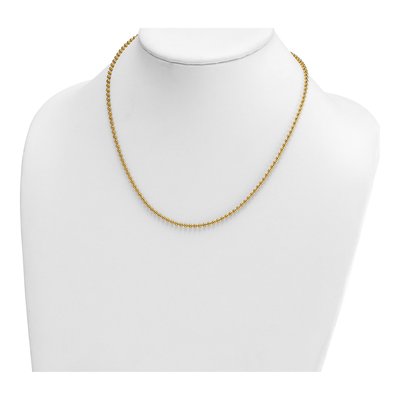 14K Yellow Gold 2.5mm Beaded Chain – view 5