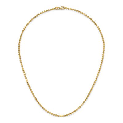 14K Yellow Gold 2.5mm Beaded Chain – view 6