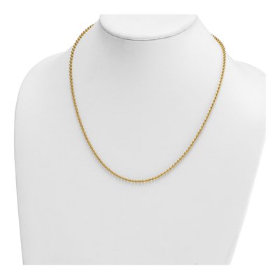 14K Yellow Gold 2.5mm Beaded Chain – view 5