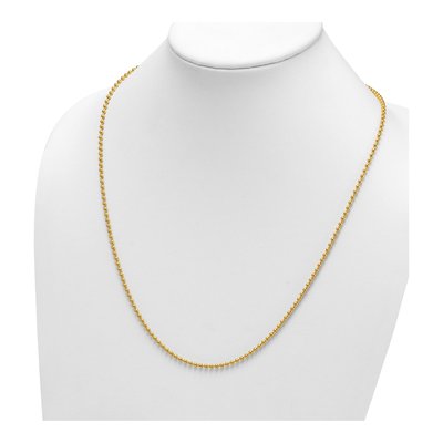 14K Yellow Gold 2.5mm Beaded Chain – view 5