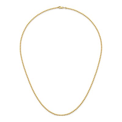 14K Yellow Gold 2.5mm Beaded Chain – view 6