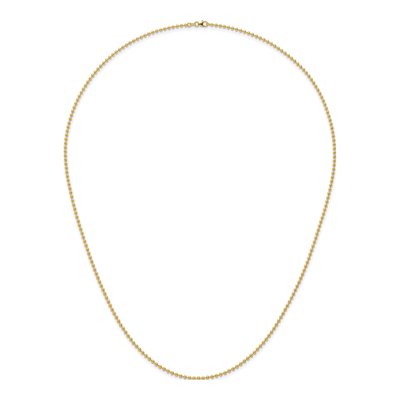 14K Yellow Gold 2.5mm Beaded Chain – view 6