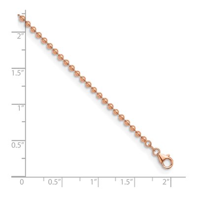 14K Rose Gold 3.2mm Beaded Chain – view 6