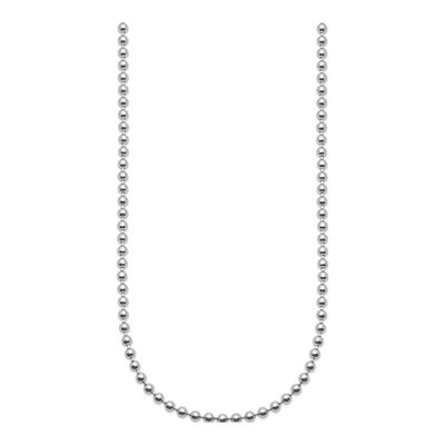 14K White Gold 3.2mm Beaded 24-Inch Chain – view 3