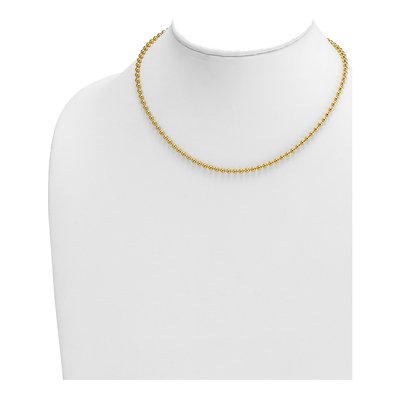 14K Yellow Gold 3.2mm Beaded Chain – view 5