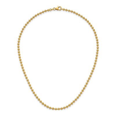 14K Yellow Gold 3.2mm Beaded Chain – view 6