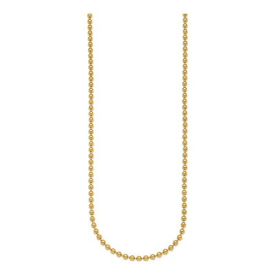 14K Yellow Gold 3.2mm Beaded 30-Inch Chain – view 3
