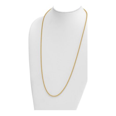 14K Yellow Gold 3.2mm Beaded 30-Inch Chain – view 5