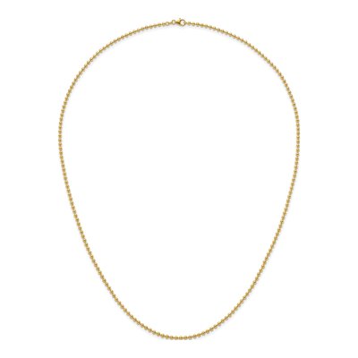 14K Yellow Gold 3.2mm Beaded 30-Inch Chain – view 6