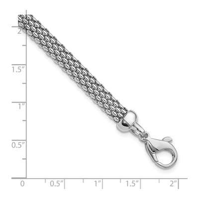 14K White Gold 6.2mm Hollow Popcorn 16-In Mesh Chain – view 3