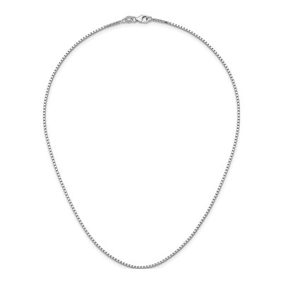 14K White Gold 1.4mm Box Chain – view 6