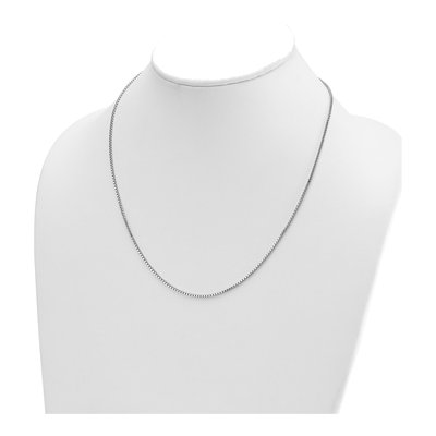 14K White Gold 1.4mm Box Chain – view 5