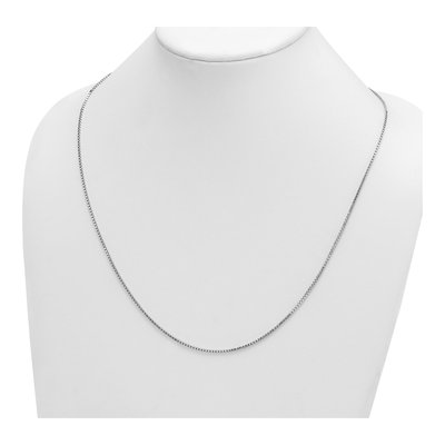 14K White Gold 1.4mm Box Chain – view 5