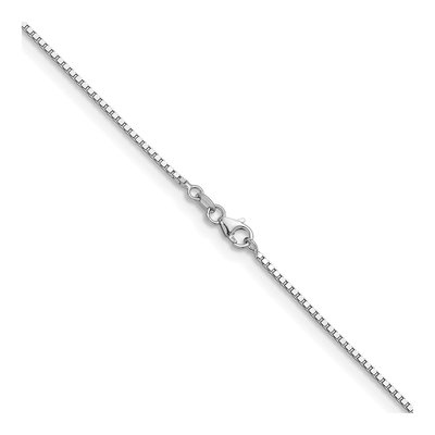 14K White Gold 1.4mm Box Chain – view 4