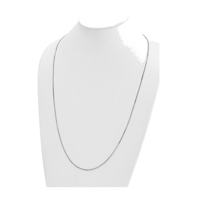 14K White Gold 1.4mm Box Chain – view 5