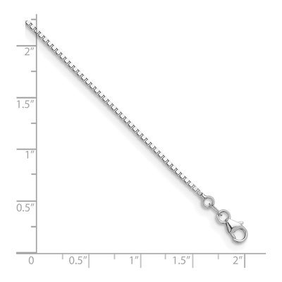 14K White Gold 1.4mm Box Chain – view 7