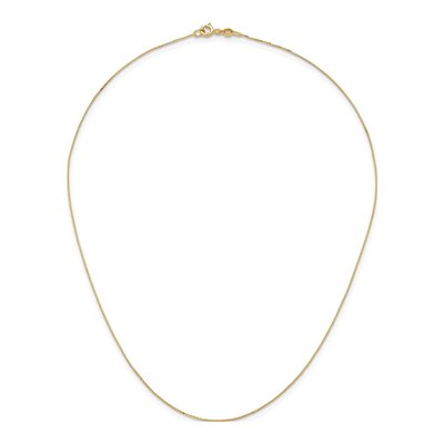14K Yellow Gold 0.5mm Box Chain – view 6
