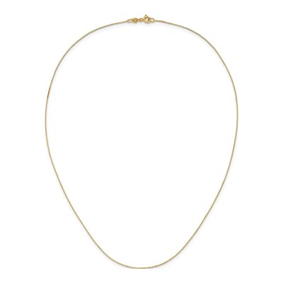 14K Yellow Gold 0.5mm Box Chain – view 6