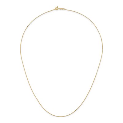 14K Yellow Gold 0.5mm Box Chain – view 6