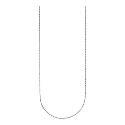 14K White Gold 0.7mm Box Chain – view 3