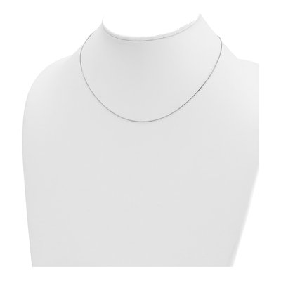 14K White Gold 0.7mm Box Chain – view 5