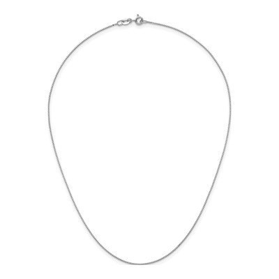 14K White Gold 0.7mm Box Chain – view 6