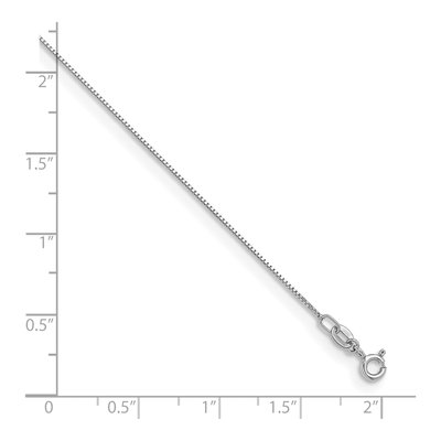 14K White Gold 0.7mm Box Chain – view 7