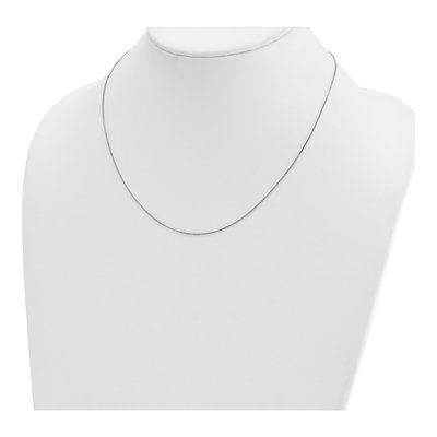 14K White Gold 0.7mm Box Chain – view 5