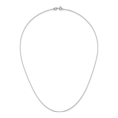 14K White Gold 0.7mm Box Chain – view 6