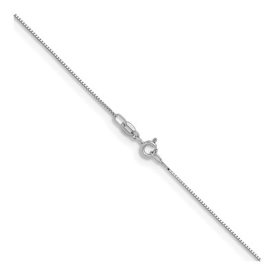 14K White Gold 0.7mm Box Chain – view 4