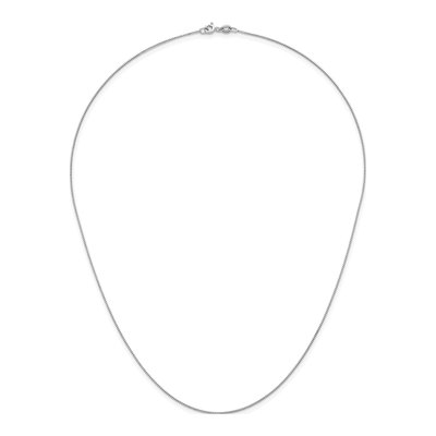 14K White Gold 0.7mm Box Chain – view 6