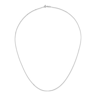 14K White Gold 0.7mm Box Chain – view 6