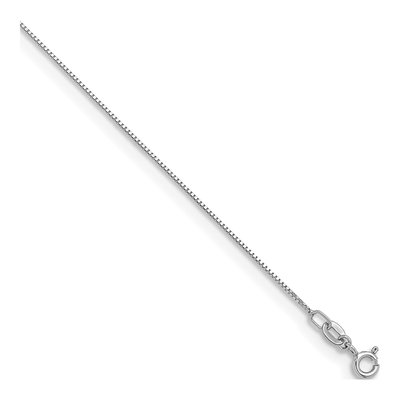 14K White Gold 0.7mm Box Chain