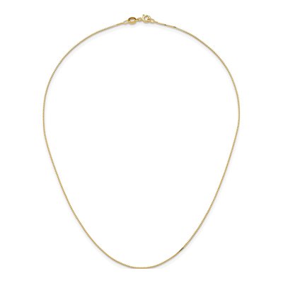 14K Yellow Gold 0.7mm Box Chain – view 6
