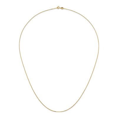 14K Yellow Gold 0.7mm Box Chain – view 6