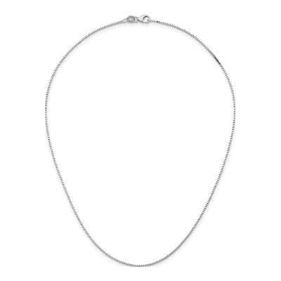 14K White Gold 0.9mm Box Chain – view 6