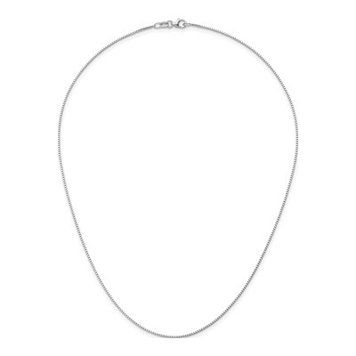 14K White Gold 0.9mm Box Chain – view 6