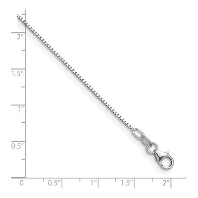 14K White Gold 0.9mm Box Chain – view 7