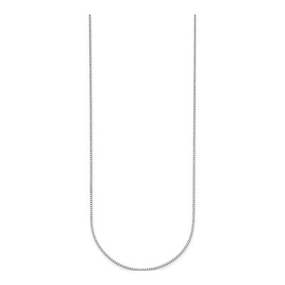 14K White Gold 0.9mm Box Chain – view 3