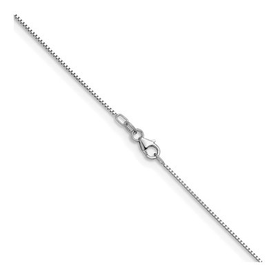 14K White Gold 0.9mm Box Chain – view 4