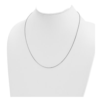 14K White Gold 0.9mm Box Chain – view 5