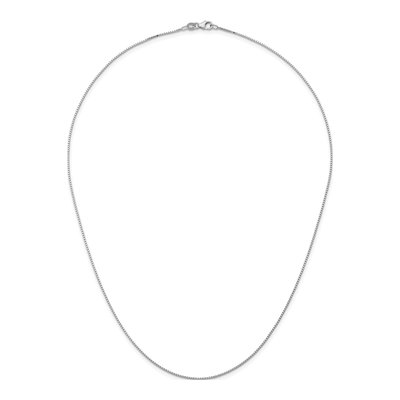 14K White Gold 0.9mm Box Chain – view 6