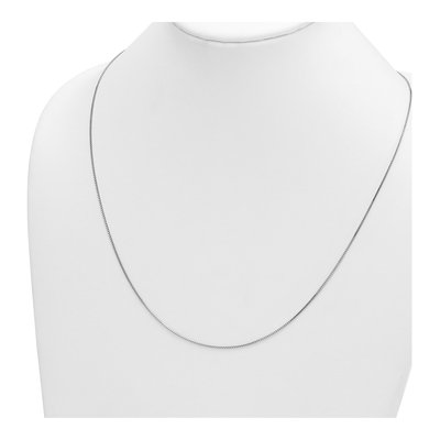 14K White Gold 0.9mm Box Chain – view 5