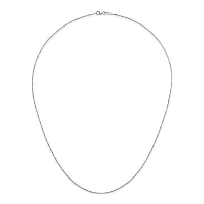 14K White Gold 0.9mm Box Chain – view 6