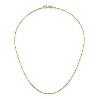 14K Yellow Gold 0.9mm Box Chain – view 6