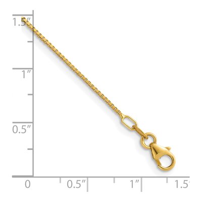 14K Yellow Gold 0.9mm Box Chain – view 7