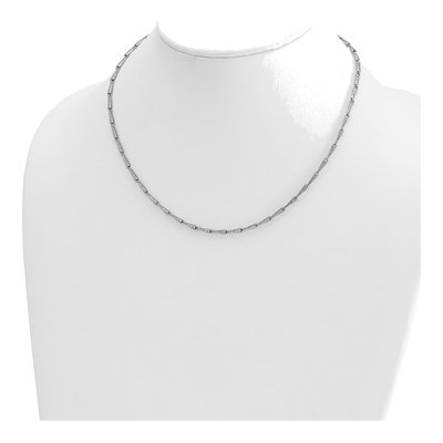 14K White Gold Fancy Link 18-inch Necklace – view 5