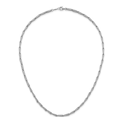14K White Gold Fancy Link 18-inch Necklace – view 6